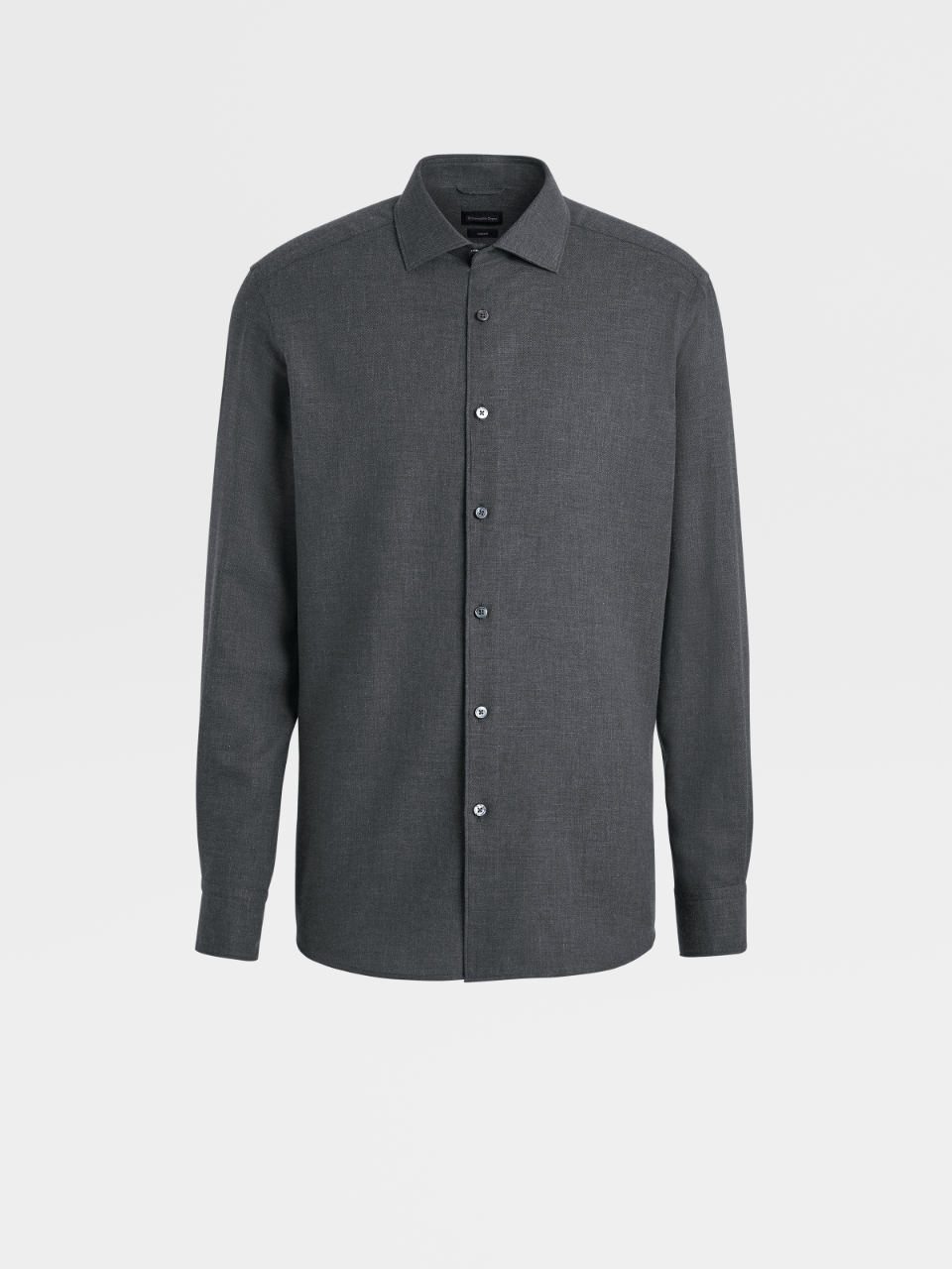 Dark Grey Cashco Cotton and Cashmere Shirt